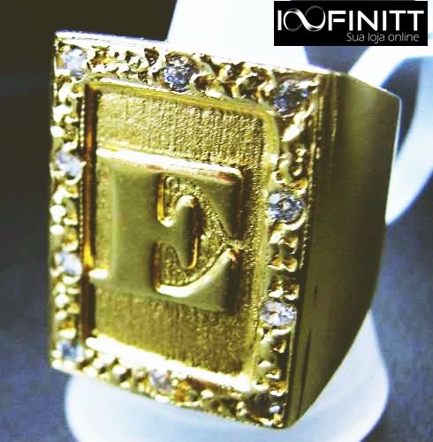 Anel com letra de A a Z